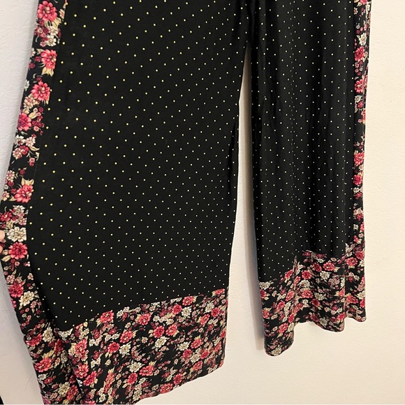 Farm Anthropologie Womens SZ Med Polka Dot Floral Palazzo Wide Leg Pants Resort - Picture 6 of 16